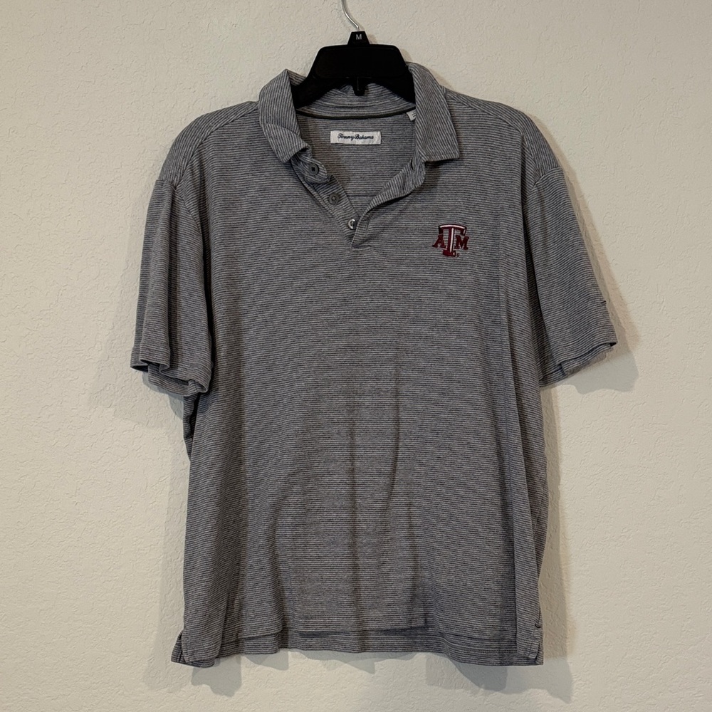 Tommy Bahama Texas A&M Gray Polo Shirt with Logo